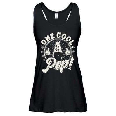 Vintage One Cool Pop Dad Grandpa Retro Cartoon Soda Pop Ladies Essential Flowy Tank