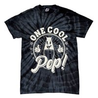 Vintage One Cool Pop Dad Grandpa Retro Cartoon Soda Pop Tie-Dye T-Shirt