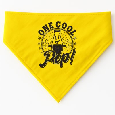 Vintage One Cool Pop Dad Grandpa Retro Cartoon Soda Pop USA-Made Doggie Bandana