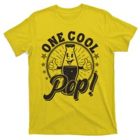 Vintage One Cool Pop Dad Grandpa Retro Cartoon Soda Pop T-Shirt