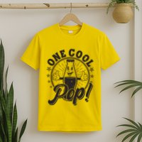 Vintage One Cool Pop Dad Grandpa Retro Cartoon Soda Pop T-Shirt