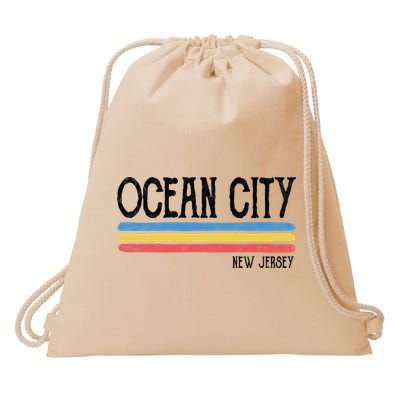Vintage Ocean City New Jersey Nj Souvenir Gift Drawstring Bag