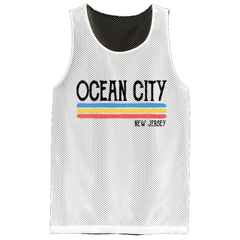Vintage Ocean City New Jersey Nj Souvenir Gift Mesh Reversible Basketball Jersey Tank