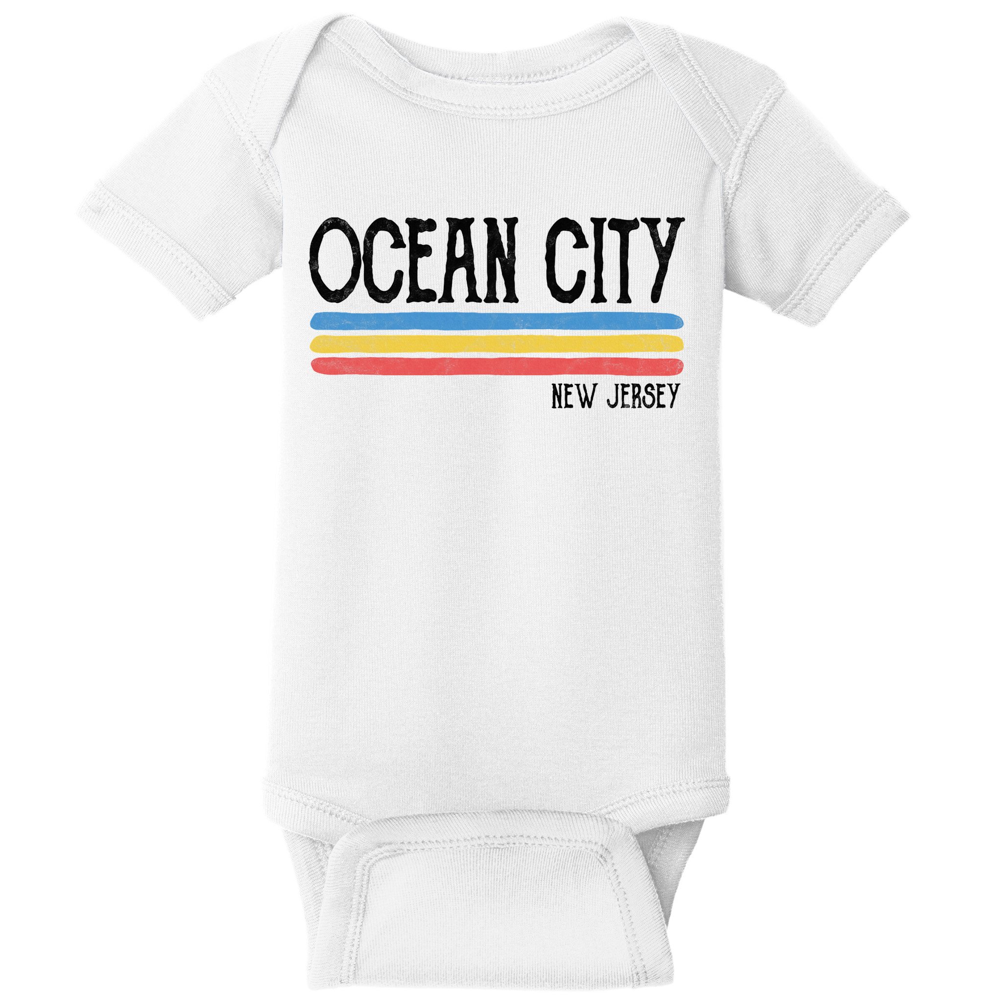 Vintage Ocean City New Jersey Nj Souvenir Gift Baby Bodysuit