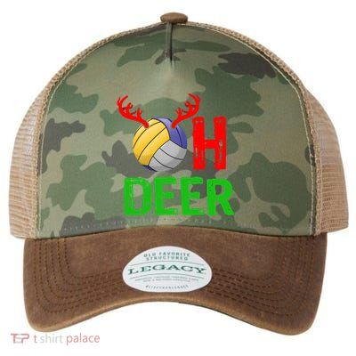 Volleyball Oh Deer Gift Funny Christmas Reindeer Top Legacy Tie Dye Trucker Hat