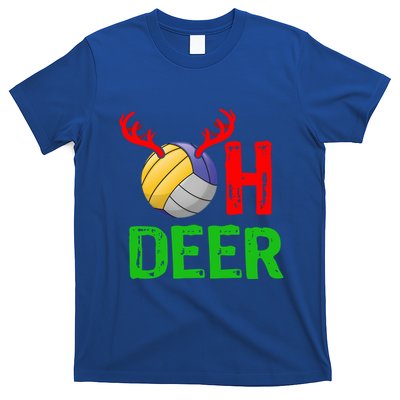 Volleyball Oh Deer Gift Funny Christmas Reindeer Top T-Shirt