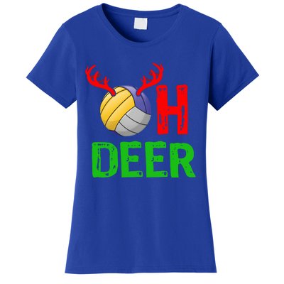 Volleyball Oh Deer Gift Funny Christmas Reindeer Top Women's T-Shirt