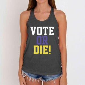 Vote Or Die Women's Knotted Racerback Tank