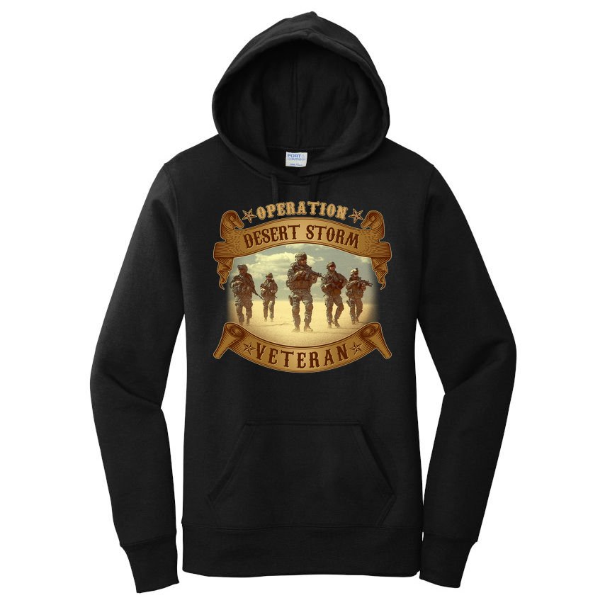 Vintage Operation Desert Storm Veteran Women's Pullover Hoodie