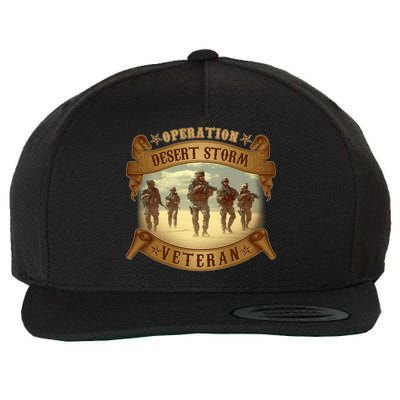 Vintage Operation Desert Storm Veteran Wool Snapback Cap