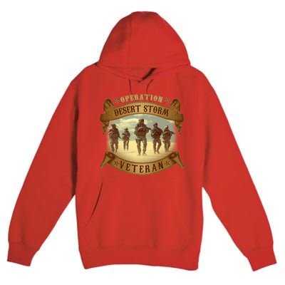 Vintage Operation Desert Storm Veteran Premium Pullover Hoodie