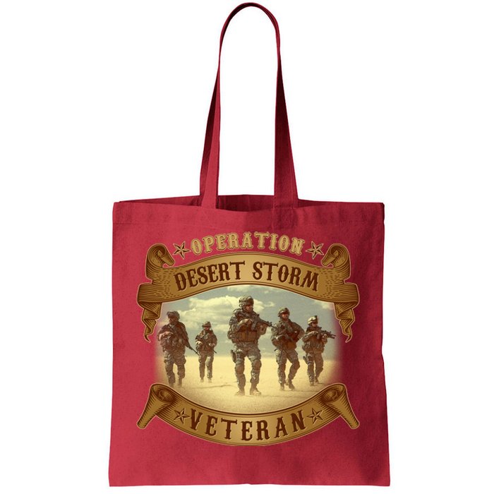 Vintage Operation Desert Storm Veteran Tote Bag