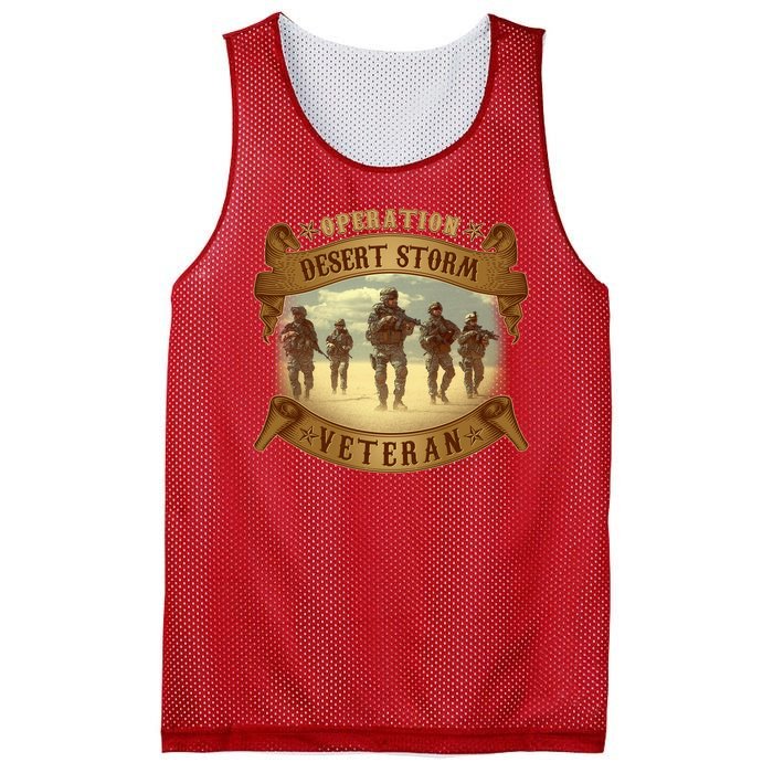 Vintage Operation Desert Storm Veteran Mesh Reversible Basketball Jersey Tank