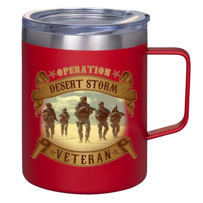 Vintage Operation Desert Storm Veteran 12oz Stainless Steel Coffee Mug