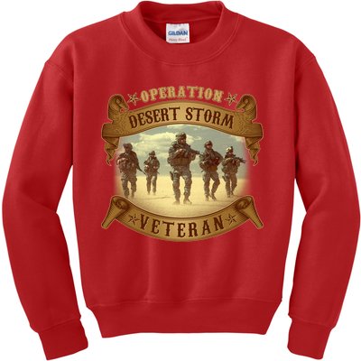 Vintage Operation Desert Storm Veteran Kids Sweatshirt