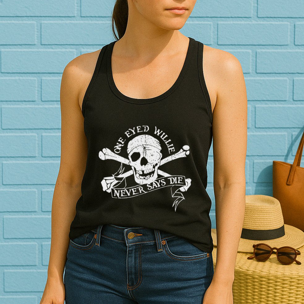 Vintage One Eyed Willie Never Says Die Womens Tank Top