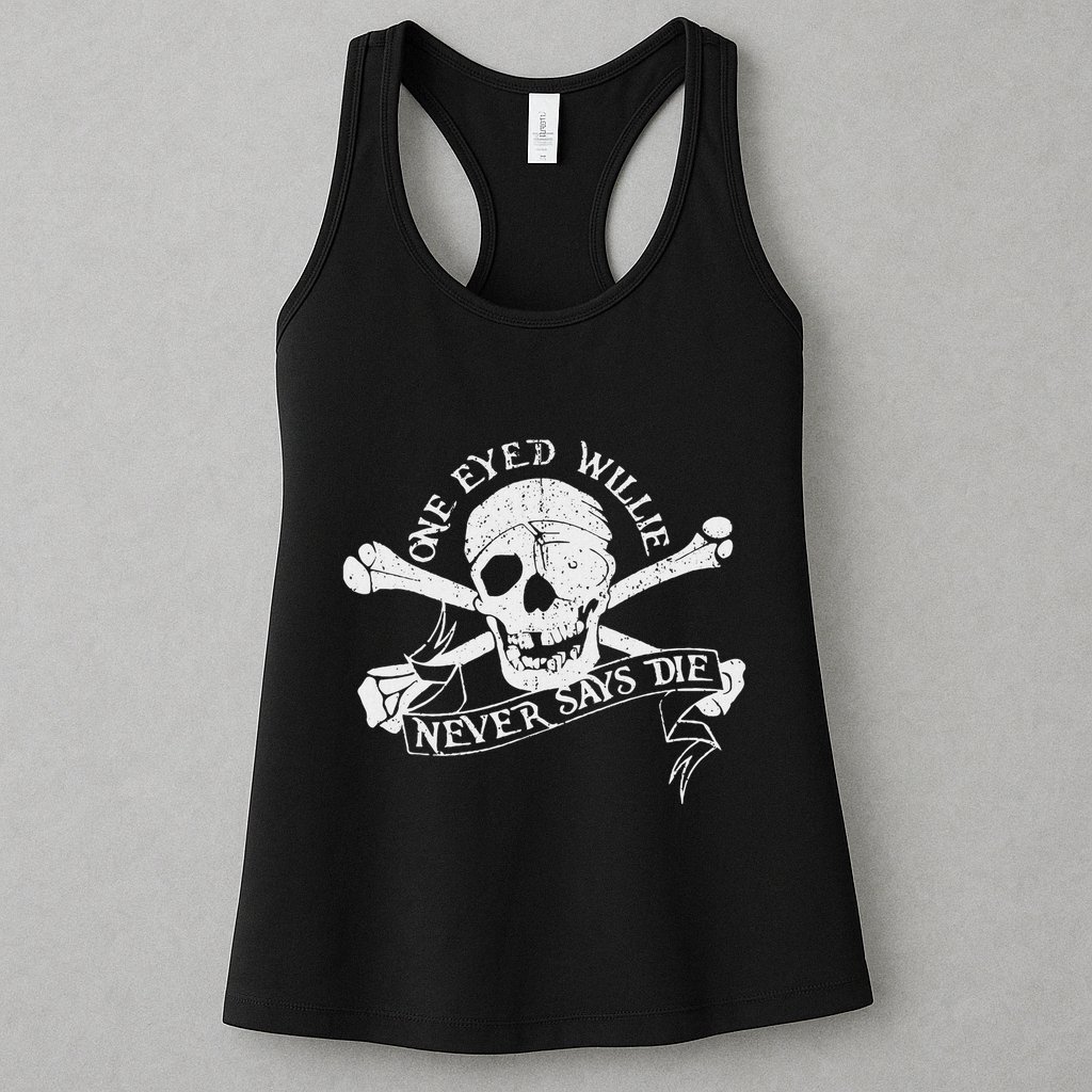 Vintage One Eyed Willie Never Says Die Womens Tank Top