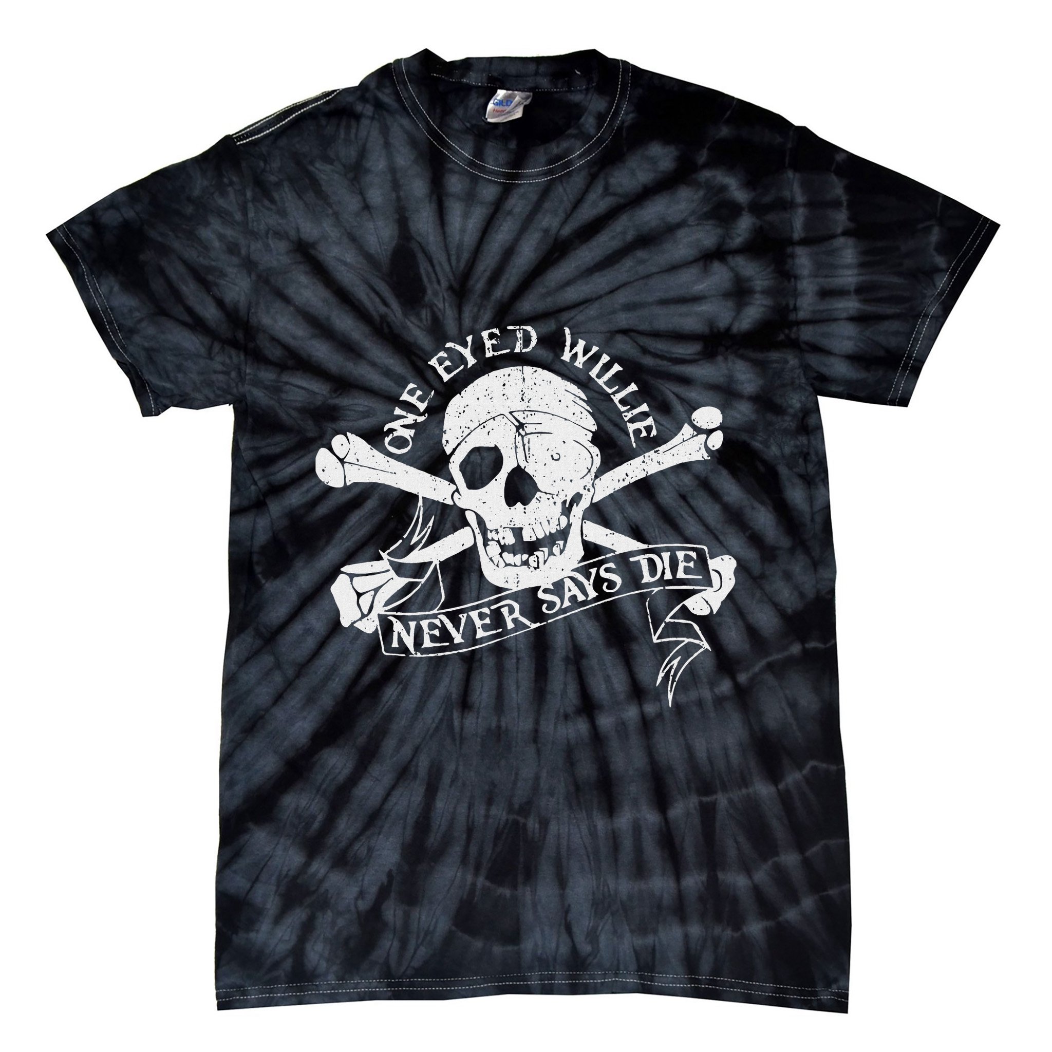 Vintage One Eyed Willie Never Says Die Tie-Dye T-Shirt