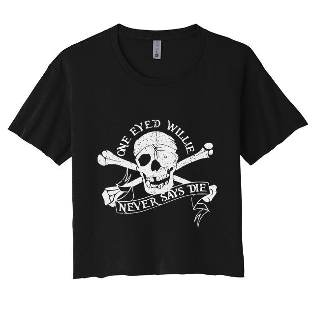 Vintage One Eyed Willie Never Says Die Crop Top