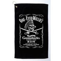 Vintage One Eyed Willys Pirate Rum With Back Print Golf Towel