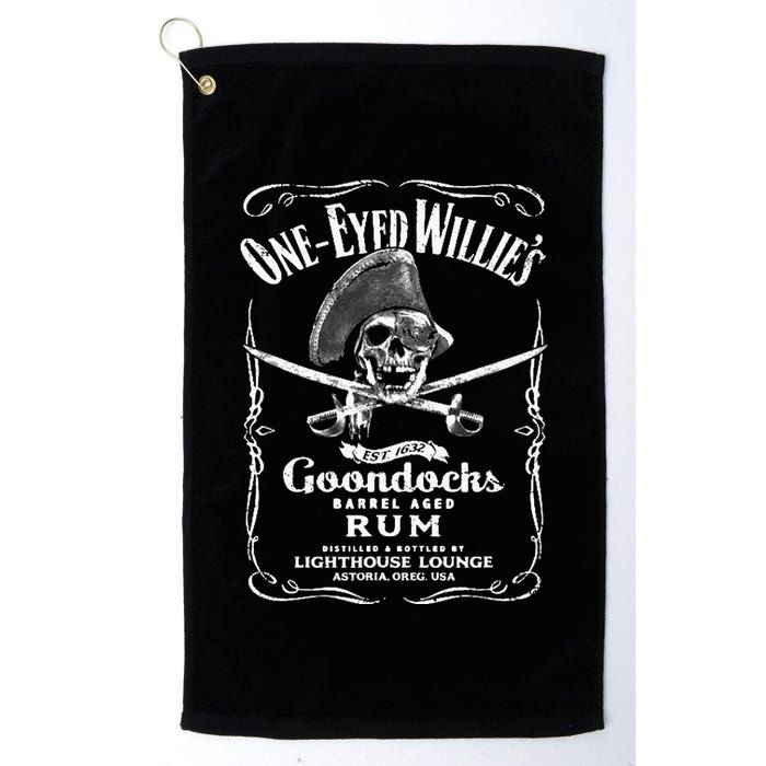 Vintage One Eyed Willys Pirate Rum With Back Print Golf Towel