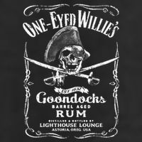 Vintage One Eyed Willys Pirate Rum With Back Print Golf Towel