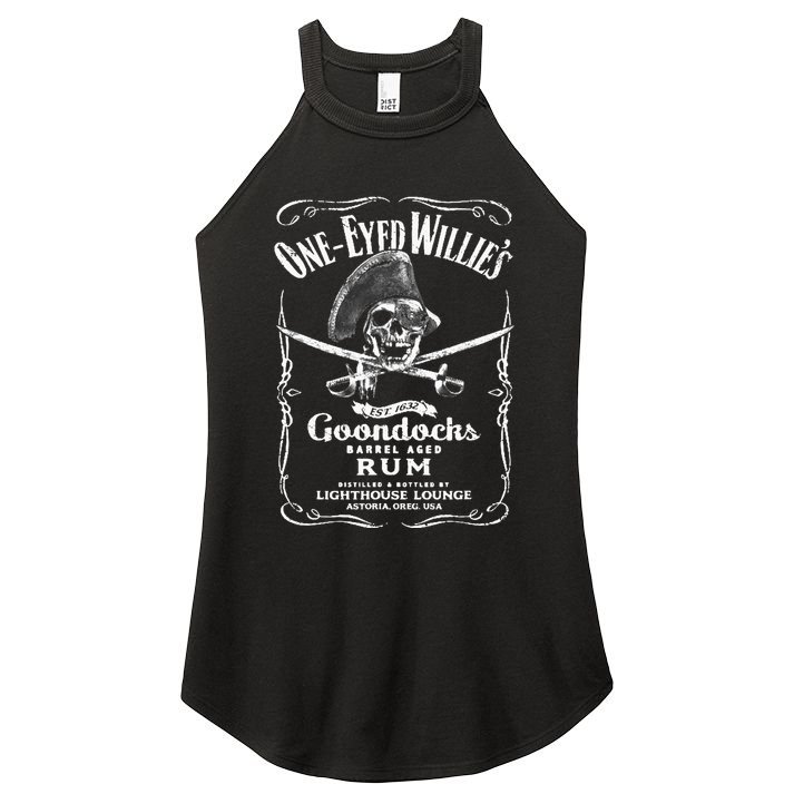 Vintage One Eyed Willys Pirate Rum With Back Print Women's Perfect Tri Rocker Tank