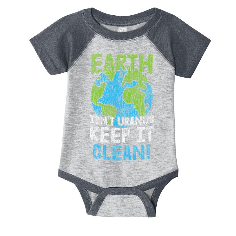 Vintage Our Earth Isn't Uranus Climate Change Earth Day Infant Baby Jersey Bodysuit