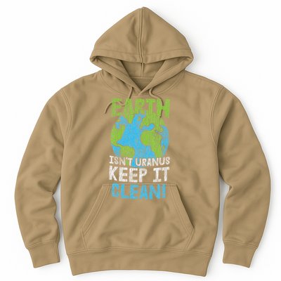Vintage Our Earth Isn't Uranus Climate Change Earth Day Hoodie