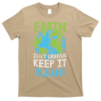 Vintage Our Earth Isn't Uranus Climate Change Earth Day T-Shirt