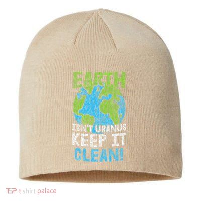 Vintage Our Earth Isn't Uranus Climate Change Earth Day Sustainable Beanie