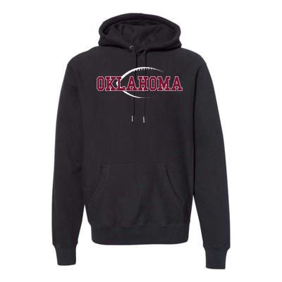 Vintage Oklahoma Football Icon Premium Hoodie