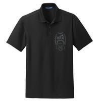 Viking Odin Face Norse Mythology God Dry Zone Grid Polo