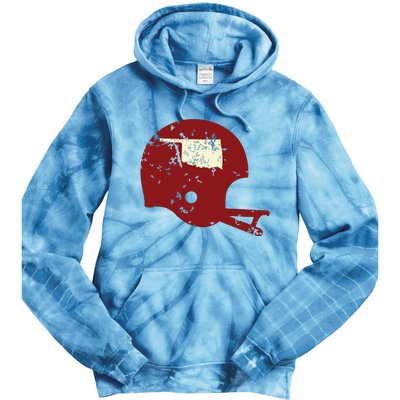 Vintage Oklahoma Football Helmet State Outline Tie Dye Hoodie