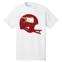 Vintage Oklahoma Football Helmet State Outline Tall T-Shirt