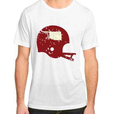 Vintage Oklahoma Football Helmet State Outline Adult ChromaSoft Performance T-Shirt