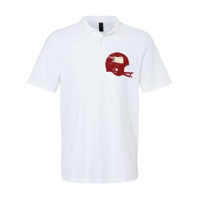 Vintage Oklahoma Football Helmet State Outline Softstyle Adult Sport Polo