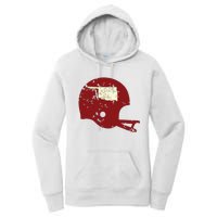 Vintage Oklahoma Football Helmet State Outline Women's Pullover Hoodie