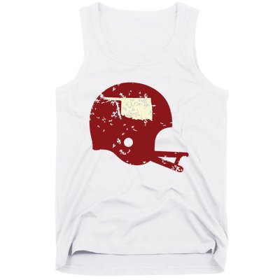 Vintage Oklahoma Football Helmet State Outline Tank Top