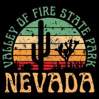 Valley Of Fire State Park Nevada Desert Hiking Retro Sunset Drawstring Bag