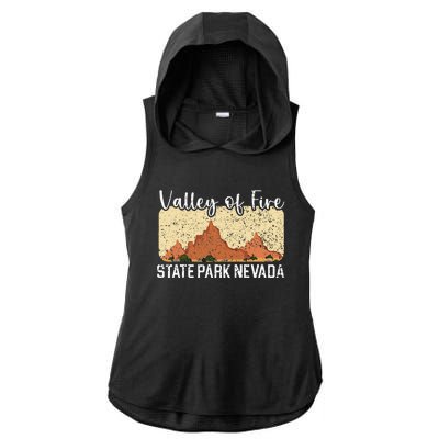 Valley Of Fire State Park Nevada Usa America Nevadans Ladies PosiCharge Tri-Blend Wicking Draft Hoodie Tank