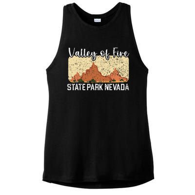 Valley Of Fire State Park Nevada Usa America Nevadans Ladies PosiCharge Tri-Blend Wicking Tank