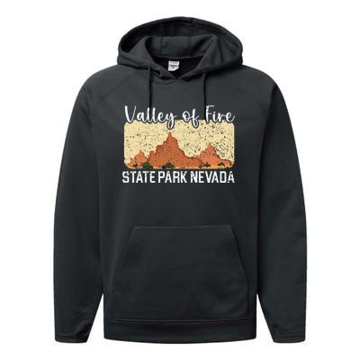 Valley Of Fire State Park Nevada Usa America Nevadans Performance Fleece Hoodie