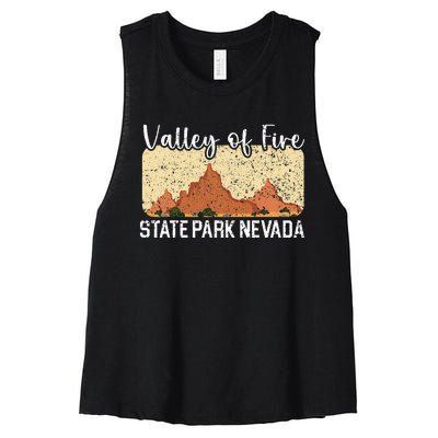 Valley Of Fire State Park Nevada Usa America Nevadans Women's Racerback Cropped Tank