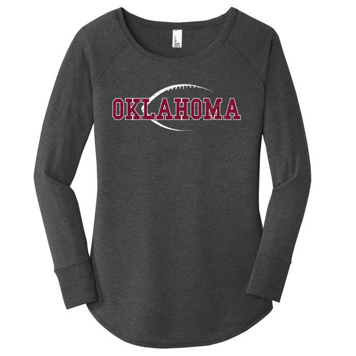 Vintage Oklahoma Football Icon Women's Perfect Tri Tunic Long Sleeve Shirt