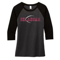 Vintage Oklahoma Football Icon Women's Tri-Blend 3/4-Sleeve Raglan Shirt