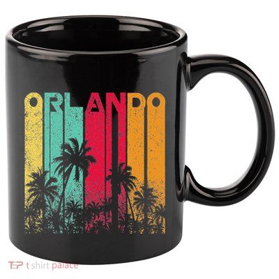 Vintage Orlando Florida Vacation Souvenir 11oz C Handle Ceramic Mug