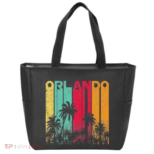 Vintage Orlando Florida Vacation Souvenir Zip Tote Bag