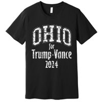 Vintage Ohio For Trump Vance 2024 Jd Vance Vp Donald Trump Premium T-Shirt