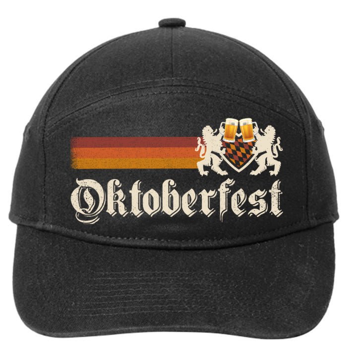 Vintage Oktoberfest German Beer Drinking Festival 7-Panel Snapback Hat